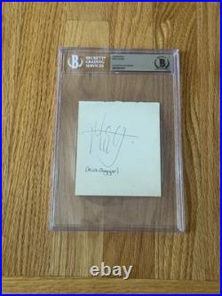 Very Nice Mick Jagger Signed Autographed Cut Beckett Slabbed Rolling Stones