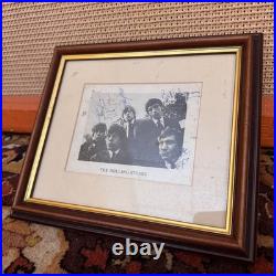 Vintage 1960s The Rolling Stones Full Band Signed Autograph Picture Brian Jones