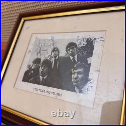 Vintage 1960s The Rolling Stones Full Band Signed Autograph Picture Brian Jones
