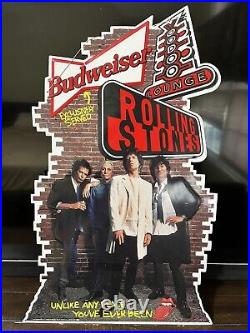 Vintage 1994 Budweiser Rolling Stones Voodoo Lounge Metal Sign GREAT CONDITION