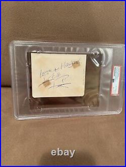 Vintage Keith Richards Rolling Stones Signed Cut PSA SLABBED