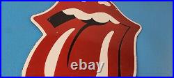 Vintage Rolling Stone Sign American Rock Guitar Band Concert Gas Pump Sign