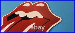 Vintage Rolling Stone Sign American Rock Guitar Band Concert Gas Pump Sign