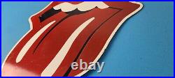 Vintage Rolling Stone Sign American Rock Guitar Band Concert Gas Pump Sign