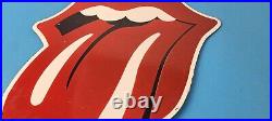 Vintage Rolling Stone Sign American Rock Guitar Band Concert Gas Pump Sign