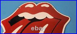 Vintage Rolling Stone Sign American Rock Guitar Band Concert Gas Pump Sign