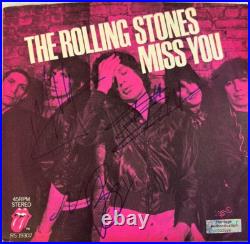 Vintage The Rolling Stones Authentic Hand Signed Autograph LP RECORD WithCOA