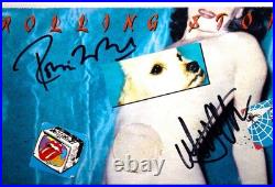 Vintage The Rolling Stones Undercover Signed LP 1983 COA Sticker Vintage The Rolling Stones Undercover Signed LP 1983 COA Sticker