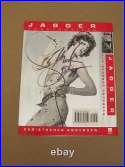 Vtg 1993 Mick Jagger Unauthorized Dust Jacket Rolling Stones Signed Autograph