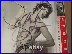 Vtg 1993 Mick Jagger Unauthorized Dust Jacket Rolling Stones Signed Autograph