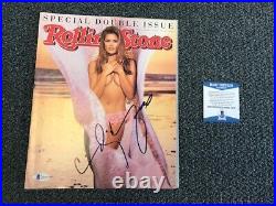 W@w Sexy Cindy Crawford Signed Rolling Stone Autographed Auto Bas Not Psa