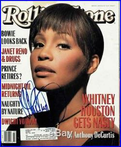 Whitney Houston Rolling Stone Autographed Signed Magazine Certified JSA AFTAL